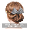 4 Pieces Deft Hair Bun Maker Doughnut Hair Bun French HairstyleBlack Khaki White Gray