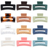 Sisiaipu 35 Inch Medium Hair Accessories 12 Pcs Square Jaw Clips for Thick and Thin Hair Rectangular Rectangle Basic Col
