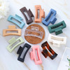 Sisiaipu 35 Inch Medium Hair Accessories 12 Pcs Square Jaw Clips for Thick and Thin Hair Rectangular Rectangle Basic Col