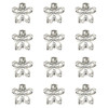 YISSION Hair Clips 12PCS Cute Small Flower Barrettes and Mini Silver Metal Claw Clips for Women Girls ThinThick Hair