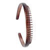 Teppylony 3 Pcs Resin Teeth Comb Headband Plastic Hard Hairband Fashion Women Headdress Hair Accessories