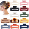 Sisiaipu 41 Inch Large Hair Accessories 12 Pcs Big Square Jaw Clips for Thick Hair Jumbo Bulk Clips for Women and Girls