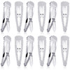 Geyoga 6 Pieces Rhinestone Snap Hair Clips 4 Inch Metal Hair Barrettes Hairpins Crystal for Women Wedding Accessories