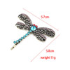 2PCS Vintage Rhinestone Hair Clips Hollow Dragonfly Graphics Hairpin Side Clip Alloy Barrettes Bobby Pin Hair Accessorie