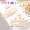 Casdre Pearl Hair Claw Clips Gold Hair Clips for Women Pack of 2