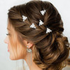 Asooll Pearl Rhinestone Hair Pins Silver Decorative Hair Pieces Crystal Bridal Wedding Hair Accessories for WomenPack of