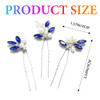 Latious Silver Wedding Hair Pins Pearl Hair Clips Rhinestone Bridal Hair Accessories for Women and Brides Pack of 3 Silv