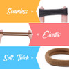 50Pcs Hair Ties IKOCO Seamless Ponytail Holder Hair Ties No Damage for Women Girls Fabric