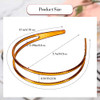 Chuangdi 6 Pieces Plastic Plain Headband for Women Double Row Headband Teeth Comb Hair Bands Tortoise Shell DIY Hair Hoo