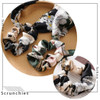 Outyua Bow Detachable Hair Scarf Scrunchies Flower Chiffon Elastic Scrunchy Hair Ties Satin Ponytail Bowknot Scrunchies