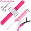 24 Pcs Braiding Combs Magnetic Wrist Sewing Pincushion Set 3 Rat Tail Combs 10 Hair Parting Ring Selecting Ring and Sect
