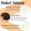 SHEHARUHI 6 Pieces Metal Hair Side Combs and Gold Silver U Shaped French Twist Hair Comb Pins Forks for Vintage Updos Bu