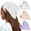 AWAYTR Elastic Hair Scarf Headband 3 PCS Chiffon Print Floral Hair Scarves with Hair Clips Kerchief Head Bandanas for Wo