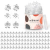 ADRIONE Clear Mini Hair Clips 100 Pack Small Decorative Flower Clips for Women Girls Teens Kids Baby Toddler