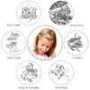 ADRIONE Clear Mini Hair Clips 100 Pack Small Decorative Flower Clips for Women Girls Teens Kids Baby Toddler