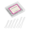JASVERLIN U Shaped Bobby Hair Pin Silver Bun Clips Bunheads Hairpins for Women Girls Updo White Accessories Large Long M