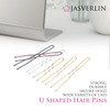 JASVERLIN U Shaped Bobby Hair Pin Silver Bun Clips Bunheads Hairpins for Women Girls Updo White Accessories Large Long M