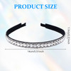 HINZIC 2 Pack NonSlip Rhinestone Headbands for Women Sparkling Crystal Hair Bands for Bridal Wedding Bling Diamond Hair