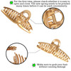 Claw Hair Jaw Clips Barrettes 3 Pcs No Slip Hair Clamp Grips for Women Girls PlasticGoldRose goldSilver