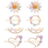 PAGOW 8PCS Cute Hair Clips for Women Girl Daisy Heart Moon Bobby Hairpins Glitter Crystal Flower Rhinestone Barrettes Ha