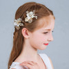 Wedding Flower Girl Hair Pins Bride Pearl Hair Piece Crystals Hair Clips Bridal Hair Accessories for Women and Girls Pac