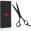 Bossman Professional Barber Scissors 55 inch Black Stainless Steel Hair Shears Beard and Mustache Scissors for Men Barbe