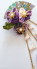 CRB Fashion Womens Kimono Traditional Tsumami Kanzashi Outfit Wedding Japanese Asian Yukata Hair Tie Flower Floral Fan B