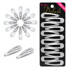 Dofash 12PCS Snap Hair Clips For WomenNon Slip Metal Hair Barrettes 5cm 2 Small Clips For Thin Fine Hair Silver Grey