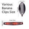 Banana Hair Clips for Women Classic Fishtail Clincher Combs Large Double Ponytail Holder Clips for Thin Hair