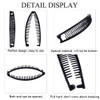 Banana Hair Clips for Women Classic Fishtail Clincher Combs Large Double Ponytail Holder Clips for Thin Hair