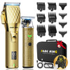 FADEKING Professional Hair Clippers Beard Trimmer Set for Men Cordless Barber Clippers with LCD Display Precision Trimme
