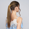 PAGOW 6Pcs Punk Gold Hair Chains with Tassels for Women and Girls Ponytail Multi Strand Head Accessories with Clips for