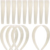 HESTYA Plastic Headbands DIY 1 Inch Plain Blank Hair Bands Headwear with Teeth Plain Headbands for Women Graduation Hall