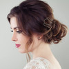 Chuangdi 6 Pcs French Twist Hair Pin Metal Hair Forks Clip U Shaped Updo Bun Comb 4 Prong Twist Side Comb for Buns Women