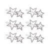 YAFIYGI 6Pcs Star Hair Accessories Silver Hollow Star Hair Clips and Barrettes for Women Shiny Y2K Geometric Hairpins El