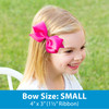 Wee Ones Girls Plain Wrap Classic Grosgrain Hair Bows on a WeeStay NoSlip Hair Clip Handmade Small Purple