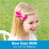 Wee Ones Girls Classic Grosgrain Hair Bows with Plain Wrap Center NoSlip Hair Clip Handmade Watermelon Mini