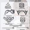 6 Pieces Silver Celtic Hair Slide Hairpins Viking Celtic Hair Clips Knot Stick Vintage Metal Barrette Pin Retro Accessor