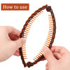 WILLBOND 6 Pieces Banana Hair Clip Clincher Combs Clip Fishtail Fish Shape Hair Clip Ponytail Banana Clip Accessory for