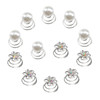 TUUXI 84pcs Gems Rhinestone Twisters Spiral Set Hair Pins Silver Hair Pearl Gems Rhinestone Flower Hair Jewels Screws De