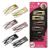Dofash Double Grips Hair Clips Hair Barrettes Snap Clips Metal Accessories Black Brown Gold