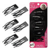 Dofash Double Grips 45CM177 Inch Small Hair Clips Hair Barrettes Snap Clips Metal Accessories For Woman6 Count Black