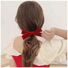 Andelaisi Vintage Satin Bow Hair Barrettes Red Velvet Bow Hair Clips Barrette Winter Ribbon Bow Headclip Barrette French