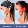 WILLBOND 6 Pieces Nursing Headbands with Buttons for Nurses Doctor Women Boho Bandana Headbands Wide Stretch Head Wraps