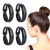 AEVBSOY 4 Pcs Magic Donut Hair Accessories Twist Curler Bun Shaper French Twist Tool Ring Style Ponytail Headbands for D