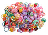 100pcs Mix Colors Girls Elastic Hair Ties Soft Rubber Bands Hair Bands Holders Pigtails Hair Accessories for Girls Infan