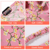 Syhood 9 PS Floral Hair Scarf for Women Headband Bandanas with Clips Vintage Chiffon Triangle Girls Aesthetic ClothesCla