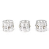 Honbay 20PCS Silver Rhinestone Hair Rings Dreadlocks Beads Braid Cuffs Braiding Hair Jewelry Triangle Hollow Out