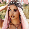 GFLPO Rhinestone Mesh Headband Rhinestone Head Scarf Sparkly Wide Head Scarfs Crystal Nightclub Headscarfs Stretchy Rave