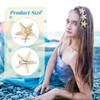 Yilloog 18 Pcs Starfish Hair Clips Mermaid Accessories Seashell Resin Starfish Beach Hair Clips Pins for Women Ladies Ha